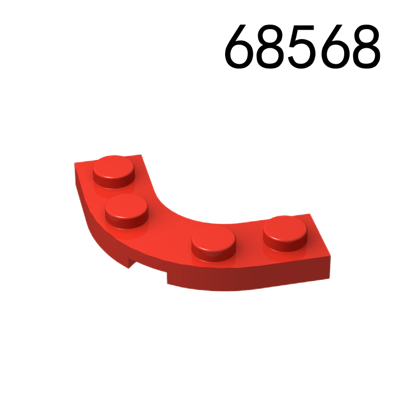 Item No: 68568 Plate, Round Corner 3 x 3 with 2 x 2 Curved Cutout Chinese Compatible with LEGO
