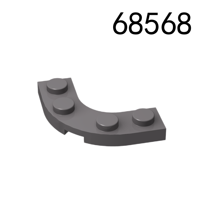 Item No: 68568 Plate, Round Corner 3 x 3 with 2 x 2 Curved Cutout Chinese Compatible with LEGO