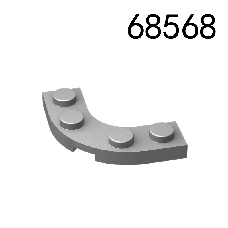 Item No: 68568 Plate, Round Corner 3 x 3 with 2 x 2 Curved Cutout Chinese Compatible with LEGO