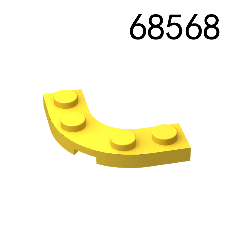 Item No: 68568 Plate, Round Corner 3 x 3 with 2 x 2 Curved Cutout Chinese Compatible with LEGO