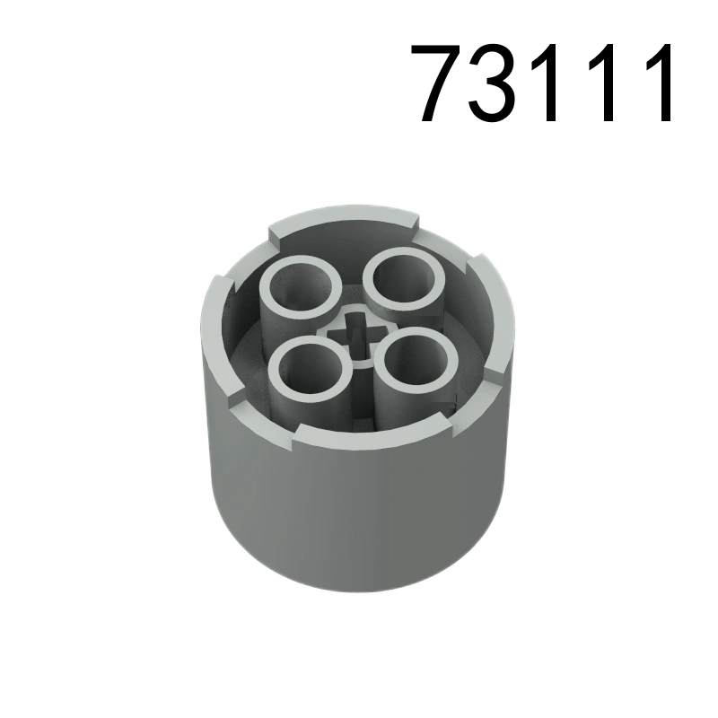 つくし Item No: 73111 Brick, Round 3 x 3 x 2 with Recessed Center and