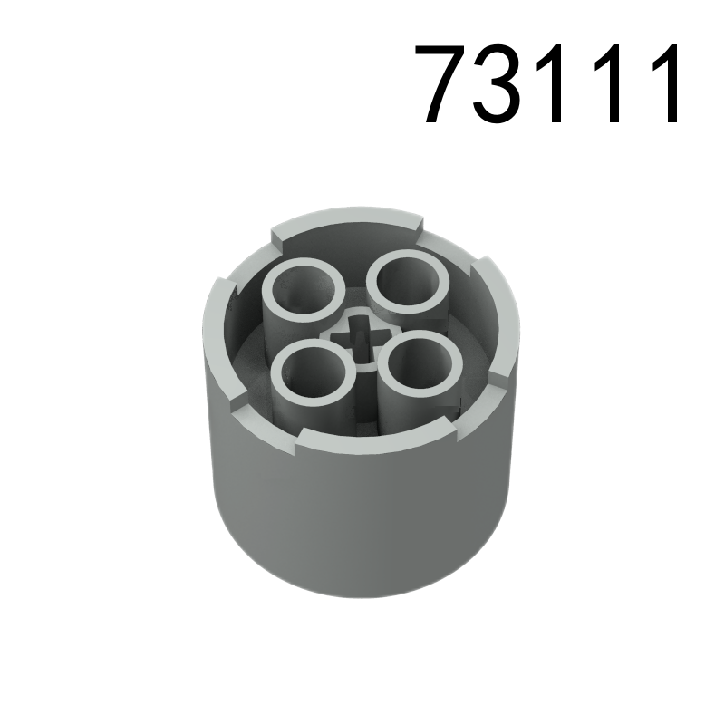 Item No: 73111 Brick, Round 3 x 3 x 2 with Recessed Center and Axle Hole Chinese Compatible with LEGO