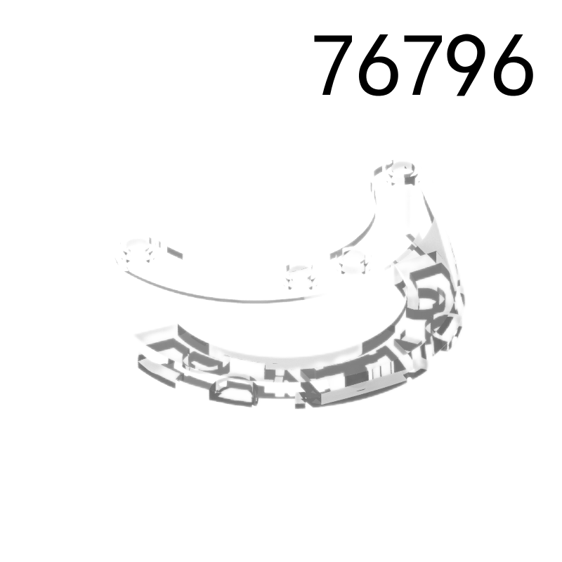 Item No: 76796 Windscreen 4 x 6 x 1 1/3 Round Chinese Compatible with LEGO