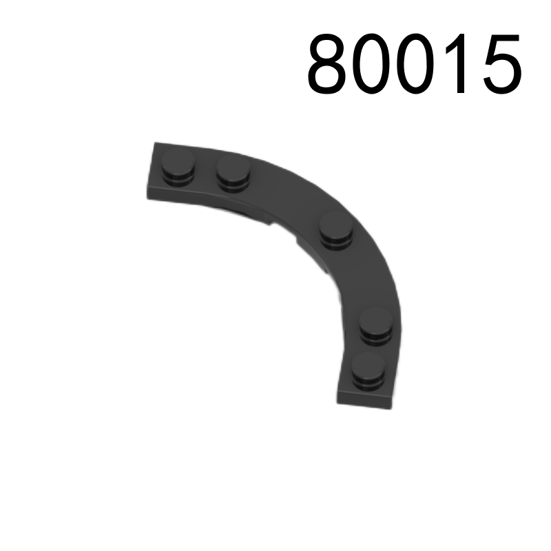 Item No: 80015  Plate, Round Corner 5 x 5 Macaroni Chinese Compatible with LEGO
