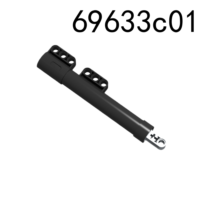 Item No: 69633c01 Technic, Shock Absorber 18L with Internal Spring and Flat Silver Shaft  Chinese Compatible with LEGO