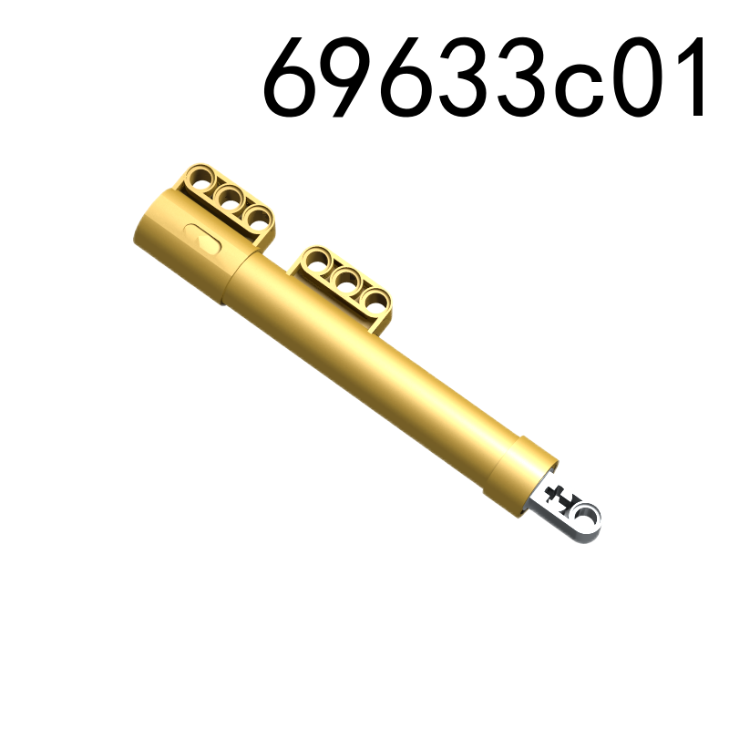Item No: 69633c01 Technic, Shock Absorber 18L with Internal Spring and Flat Silver Shaft  Chinese Compatible with LEGO