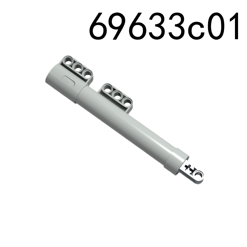 Item No: 69633c01 Technic, Shock Absorber 18L with Internal Spring and Flat Silver Shaft  Chinese Compatible with LEGO