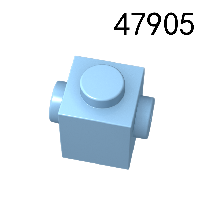 Item No: 47905 Brick, Modified 1 x 1 with Studs on 2 Sides, Opposite Chinese Compatible with LEGO