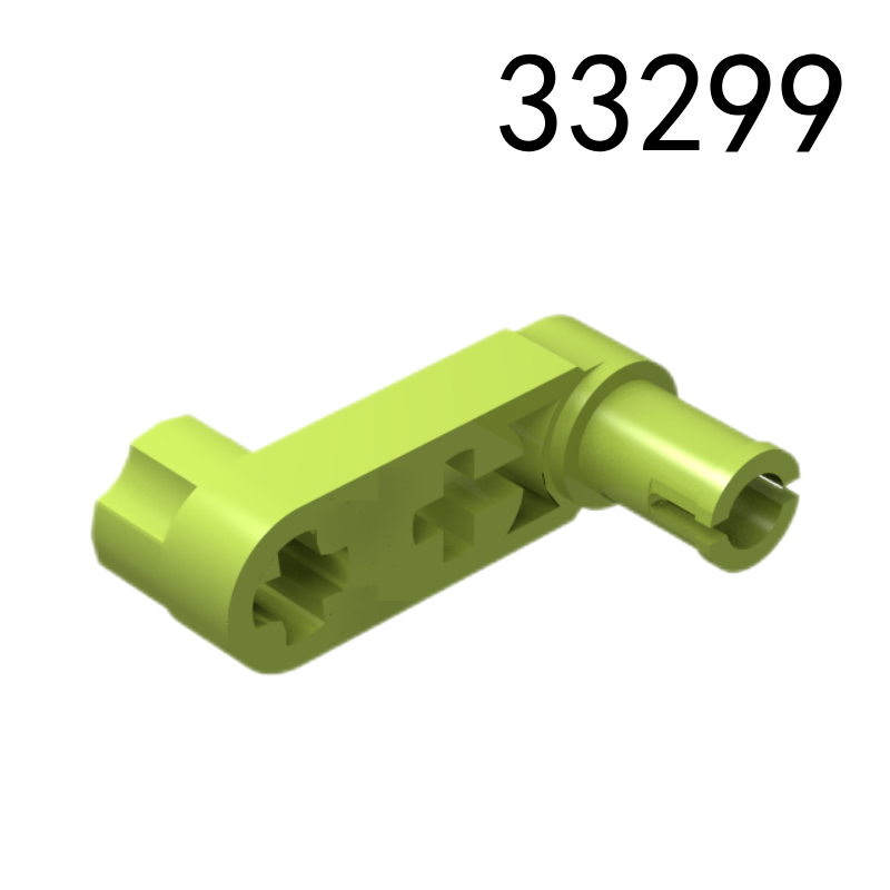 Item No: 33299  Technic, Liftarm, Modified Crank / Pin 1 x 3 - Axle Holes Chinese Compatible with LEGO