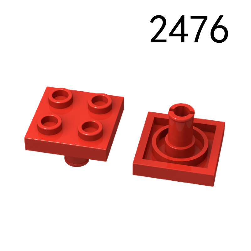 Item No: 2476 Plate, Modified 2 x 2 with Pin on Bottom  Alternate Item No: 48241 Chinese Compatible with LEGO