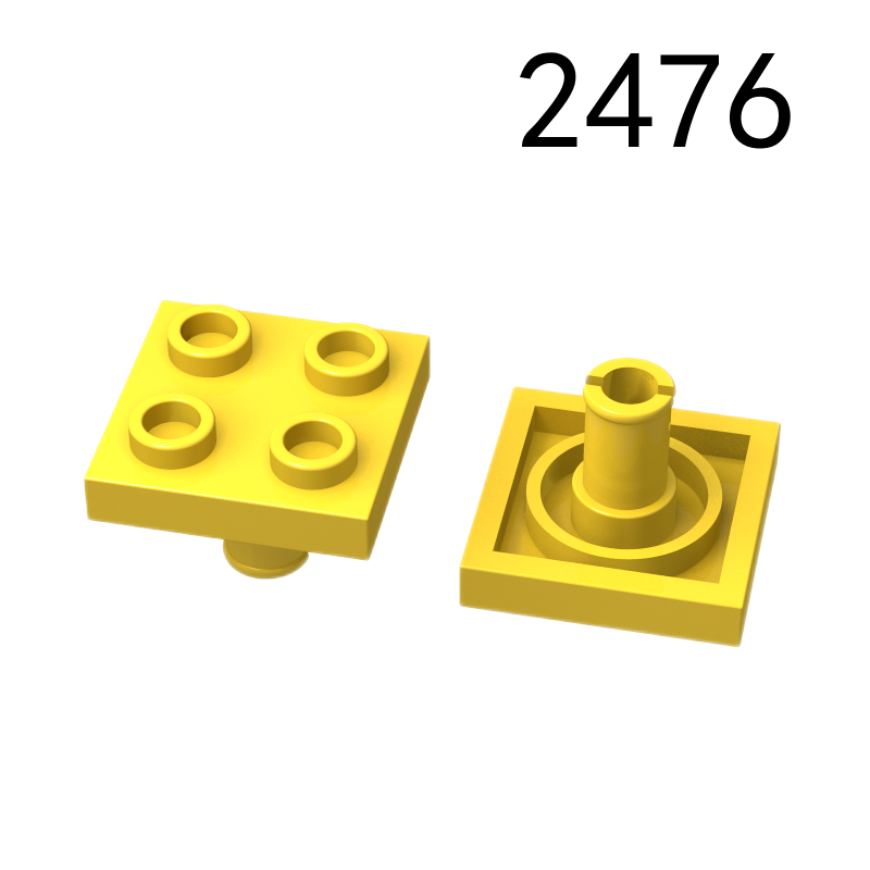 Item No: 2476 Plate, Modified 2 x 2 with Pin on Bottom  Alternate Item No: 48241 Chinese Compatible with LEGO