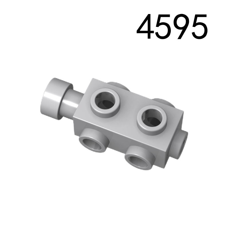 Item No: 4595 Brick, Modified 1 x 2 x 2/3 with Studs on Sides and Extended Stud Receptacle  Chinese Compatible with LEGO