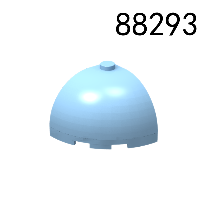 Item No: 88293  Brick, Round Corner 3 x 3 x 2 Dome Top Chinese Compatible with LEGO