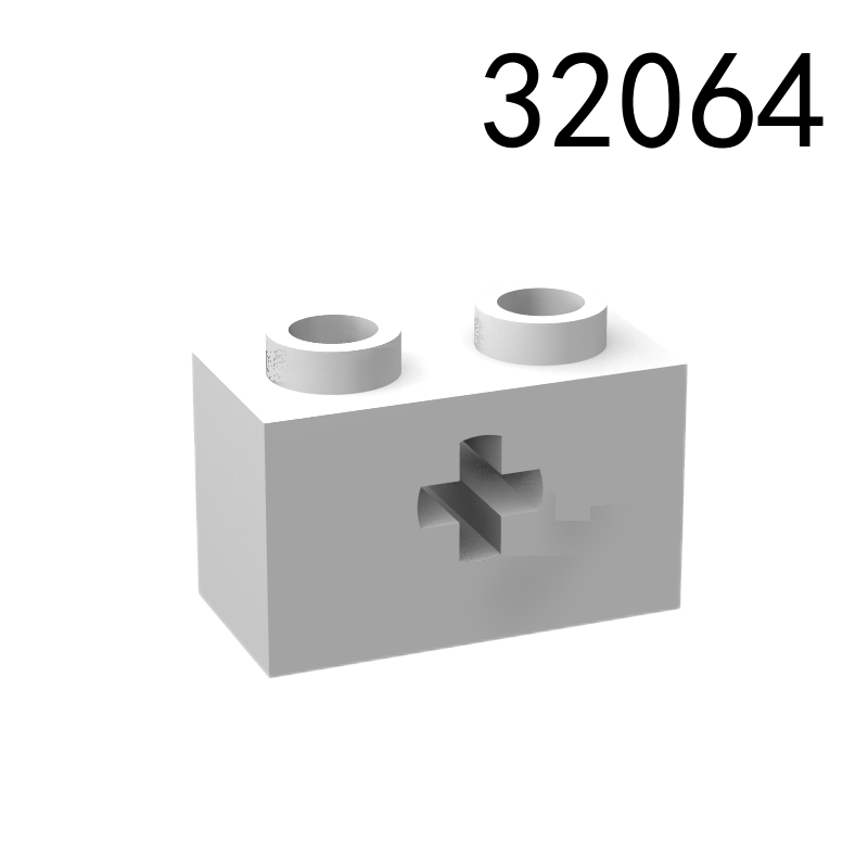 Item No: 32064 Technic, Brick 1 x 2 with Axle Hole  Alternate Item No: 31493, 32064b Chinese Compatible with LEGO