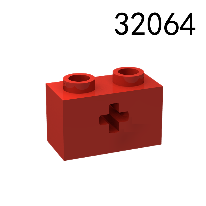 Item No: 32064 Technic, Brick 1 x 2 with Axle Hole  Alternate Item No: 31493, 32064b Chinese Compatible with LEGO