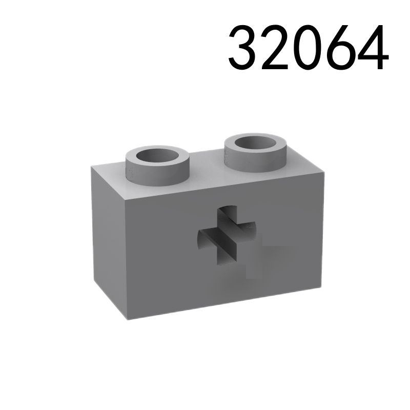 Item No: 32064 Technic, Brick 1 x 2 with Axle Hole  Alternate Item No: 31493, 32064b Chinese Compatible with LEGO