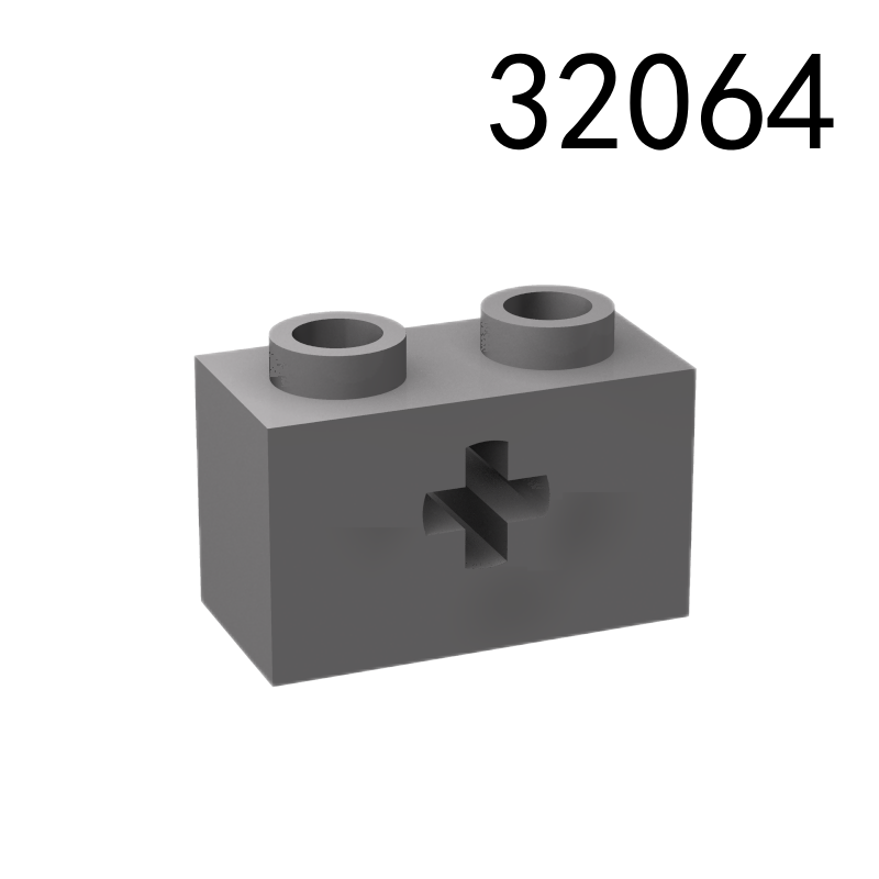 Item No: 32064 Technic, Brick 1 x 2 with Axle Hole  Alternate Item No: 31493, 32064b Chinese Compatible with LEGO