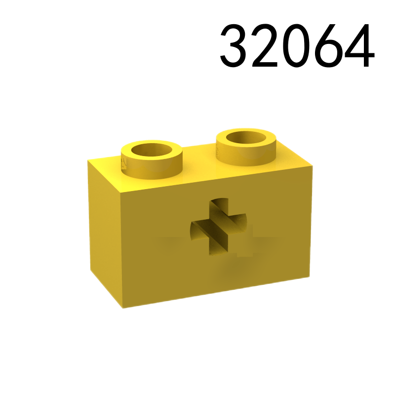 Item No: 32064 Technic, Brick 1 x 2 with Axle Hole  Alternate Item No: 31493, 32064b Chinese Compatible with LEGO