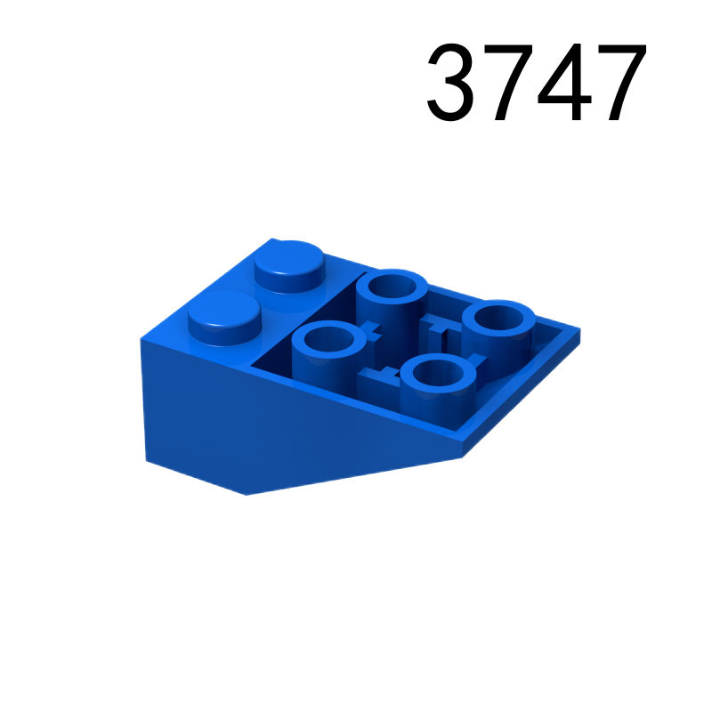 Item No: 3747  Slope, Inverted 33 3 x 2 with Flat Bottom Pin and Connections between Studs Chinese Compatible with LEGO