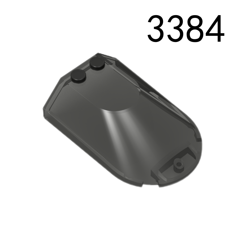 Item No: 3384 Windscreen 6 x 4 x 1 1/3 Canopy Sloped Sides  Alternate Item No: 5378 Chinese Compatible with LEGO