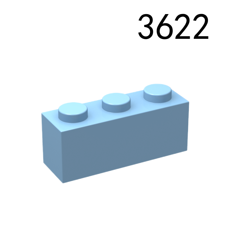 Item No: 3622 Brick 1 x 3   Alternate Item No: 3622f1, 45505 Chinese Compatible with LEGO