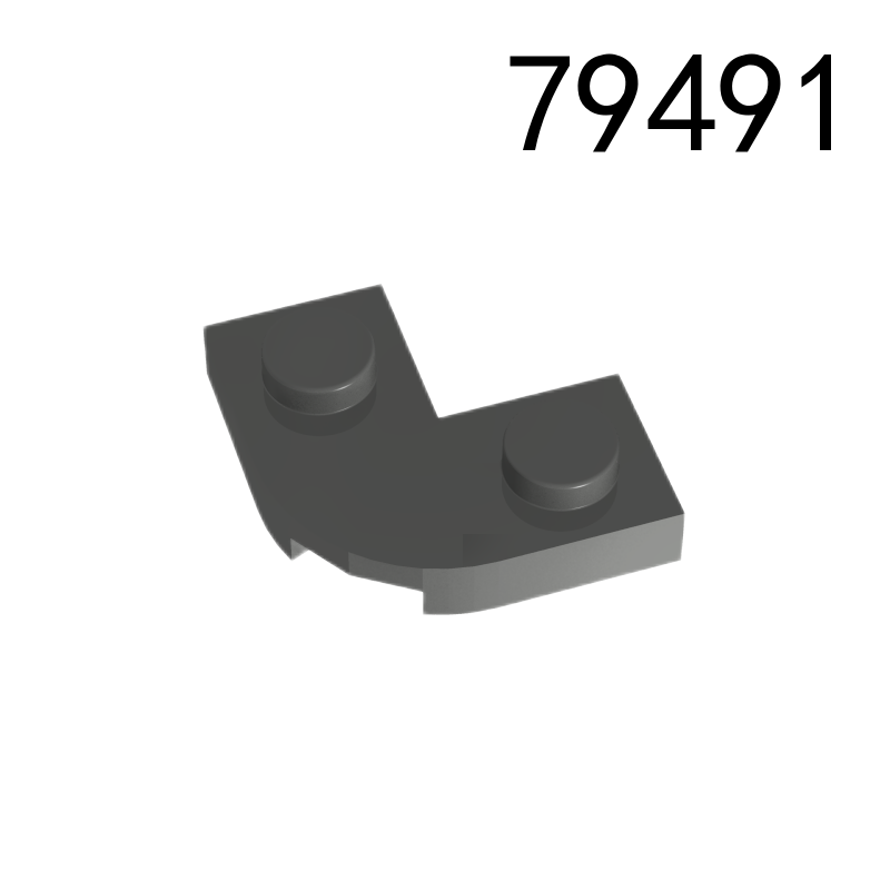 Item No: 79491 Plate, Round Corner 2 x 2 with 1 x 1 Cutout Chinese Compatible with LEGO