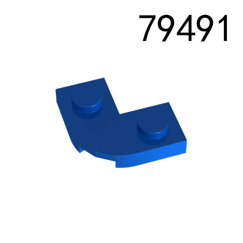 Item No: 79491 Plate, Round Corner 2 x 2 with 1 x 1 Cutout Chinese Compatible with LEGO