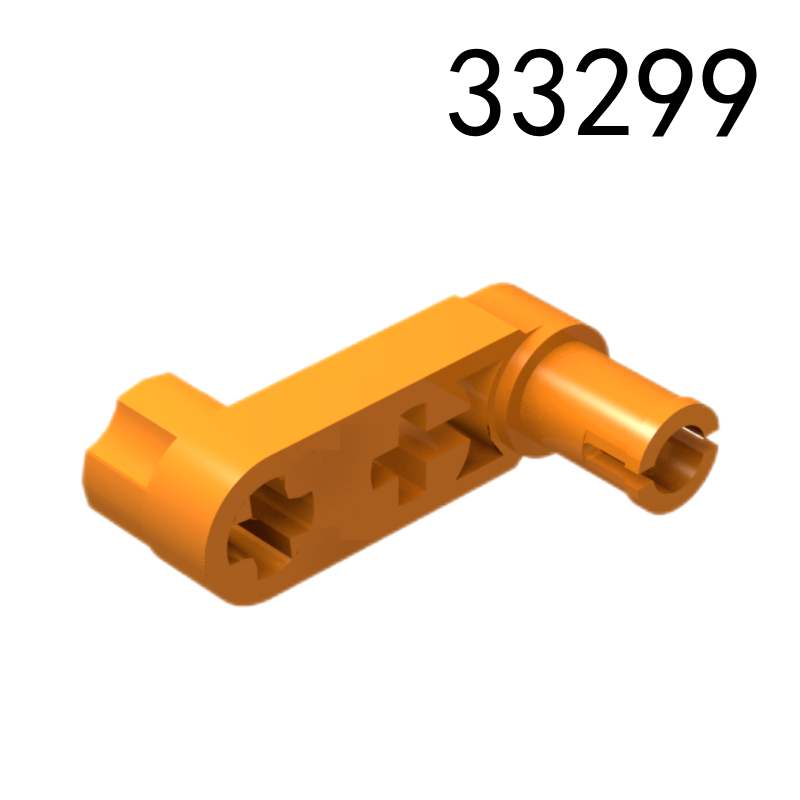 Item No: 33299  Technic, Liftarm, Modified Crank / Pin 1 x 3 - Axle Holes Chinese Compatible with LEGO