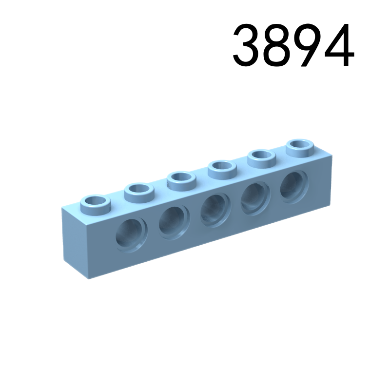 Item No: 3894  Technic, Brick 1 x 6 with Holes Chinese Compatible with LEGO