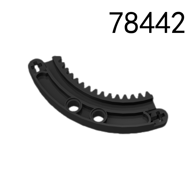 Item No: 78442 Technic, Gear Rack 6 x 6 Curved Chinese Compatible with LEGO