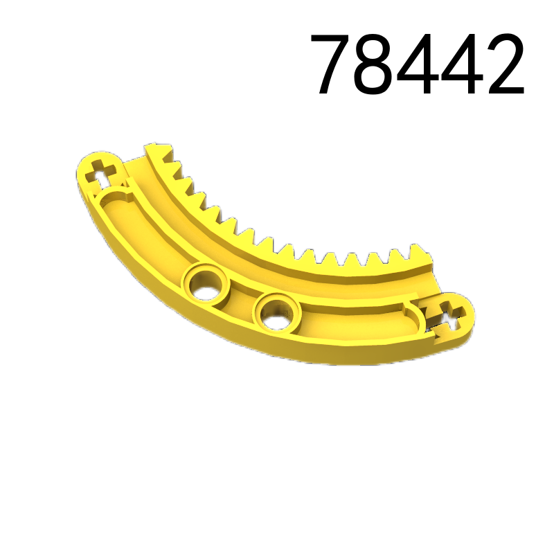 Item No: 78442 Technic, Gear Rack 6 x 6 Curved Chinese Compatible with LEGO