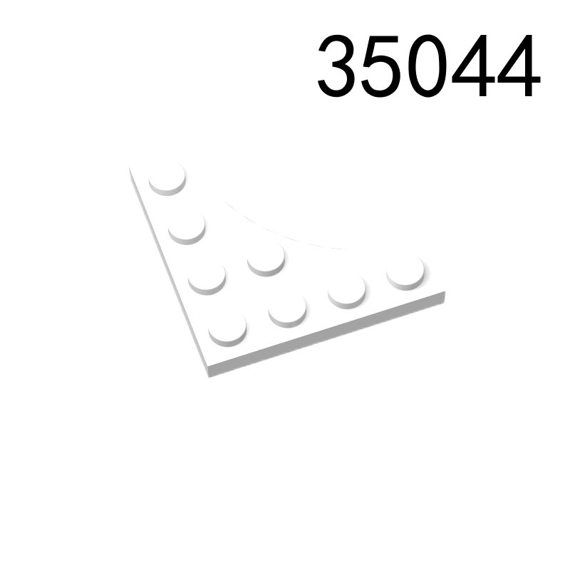 Item No: 35044  Plate, Modified 4 x 4 with 3 x 3 Curved Cutout Chinese Compatible with LEGO