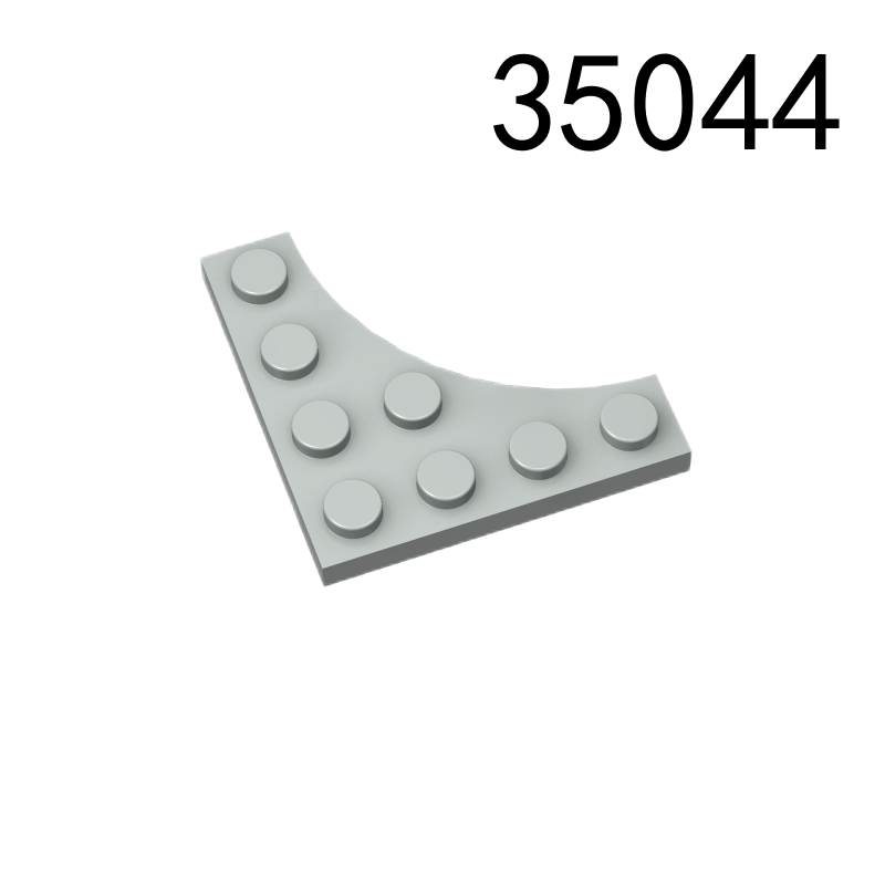 Item No: 35044  Plate, Modified 4 x 4 with 3 x 3 Curved Cutout Chinese Compatible with LEGO