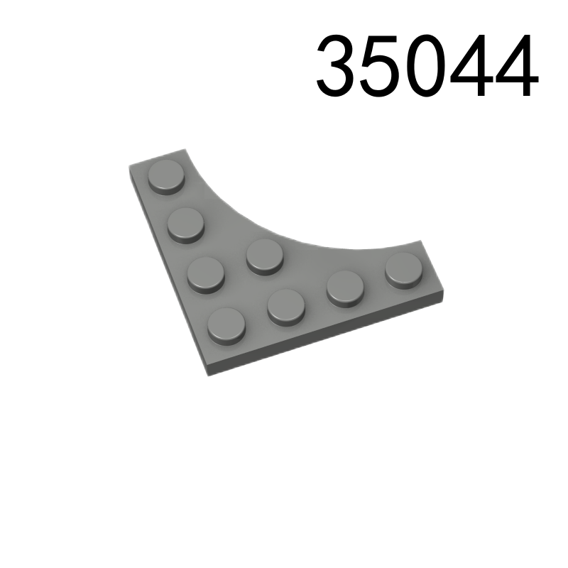 Item No: 35044  Plate, Modified 4 x 4 with 3 x 3 Curved Cutout Chinese Compatible with LEGO