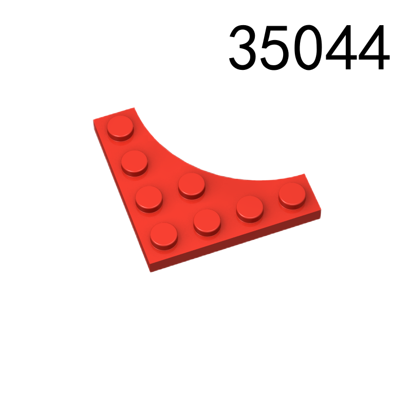 Item No: 35044  Plate, Modified 4 x 4 with 3 x 3 Curved Cutout Chinese Compatible with LEGO