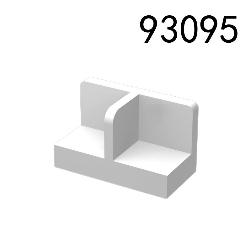Item No: 93095  Panel 1 x 2 x 1 with Rounded Corners and Center Divider   Alternate Item No: 18971 Chinese Compatible with LEGO
