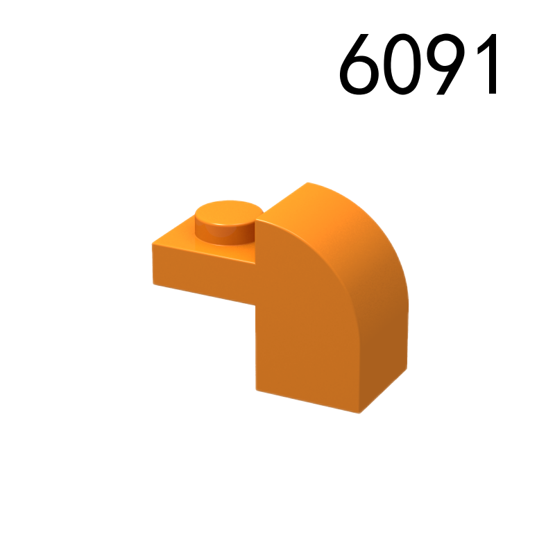 Item No: 6091  Slope, Curved 2 x 1 x 1 1/3 with Recessed Stud  Alternate Item No: 32807 Chinese Compatible with LEGO