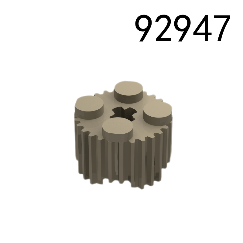 Item No: 92947 Brick, Round 2 x 2 with Axle Hole and Grille / Fluted Profile Chinese Compatible with LEGO