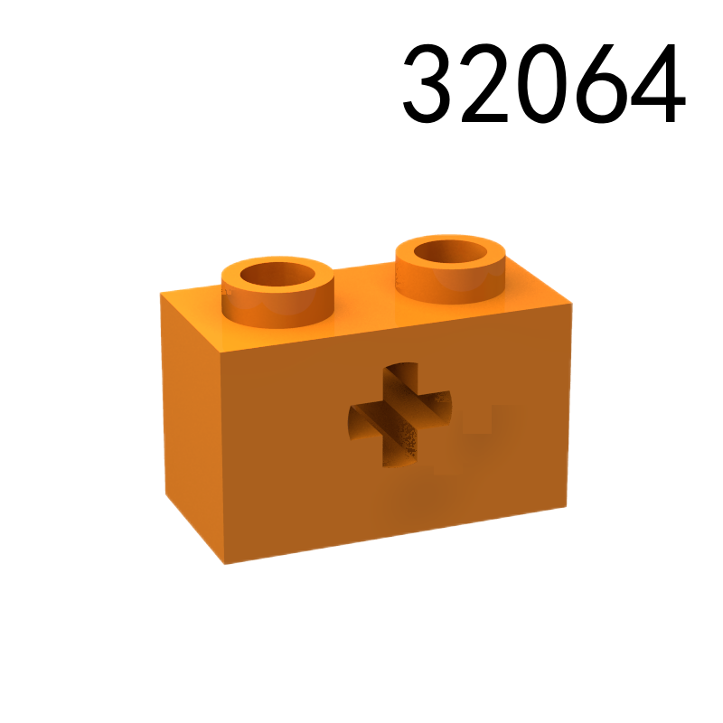 Item No: 32064 Technic, Brick 1 x 2 with Axle Hole  Alternate Item No: 31493, 32064b Chinese Compatible with LEGO