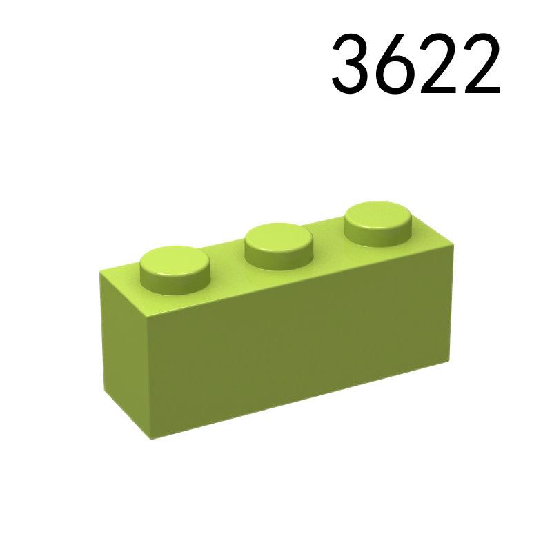 Item No: 3622 Brick 1 x 3   Alternate Item No: 3622f1, 45505 Chinese Compatible with LEGO