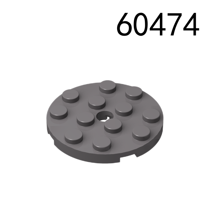 Item No: 60474  Plate, Round 4 x 4 with Hole Chinese Compatible with LEGO