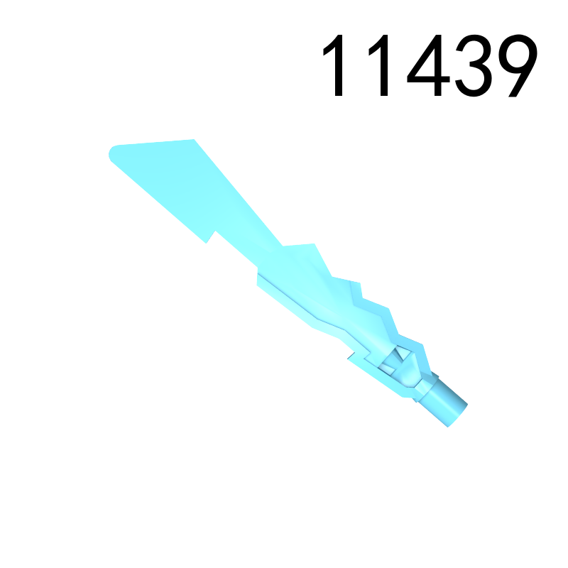 Item No: 11439 Minifigure, Weapon Sword Blade with Jagged Edges and Bar End   Alternate Item No: 21548 Chinese Compatible with LEGO