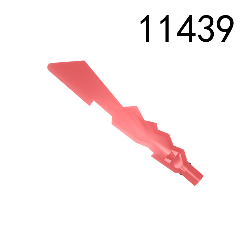 Item No: 11439 Minifigure, Weapon Sword Blade with Jagged Edges and Bar End   Alternate Item No: 21548 Chinese Compatible with LEGO