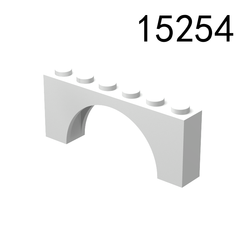 Item No: 15254 Arch 1 x 6 x 2 - Medium Thick Top without Reinforced Underside  Alternate Item No: 7069 Chinese Compatible with LEGO