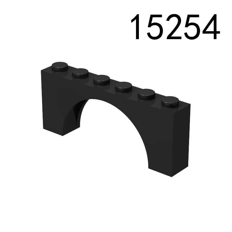 Item No: 15254 Arch 1 x 6 x 2 - Medium Thick Top without Reinforced Underside  Alternate Item No: 7069 Chinese Compatible with LEGO