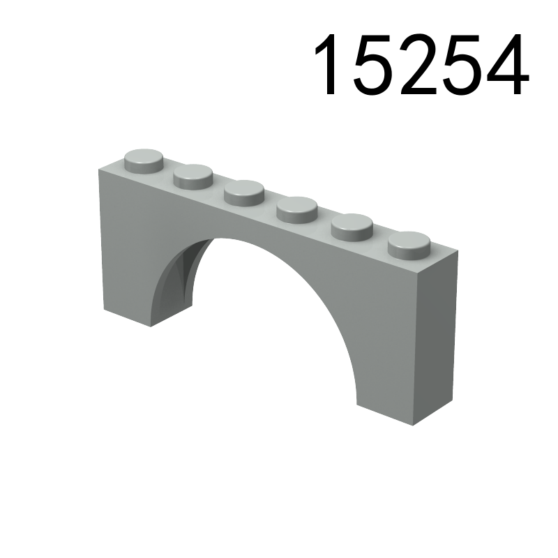 Item No: 15254 Arch 1 x 6 x 2 - Medium Thick Top without Reinforced Underside  Alternate Item No: 7069 Chinese Compatible with LEGO