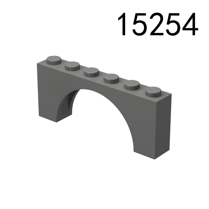 Item No: 15254 Arch 1 x 6 x 2 - Medium Thick Top without Reinforced Underside  Alternate Item No: 7069 Chinese Compatible with LEGO