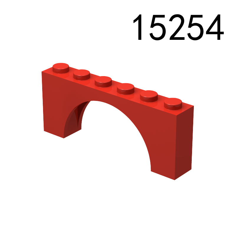 Item No: 15254 Arch 1 x 6 x 2 - Medium Thick Top without Reinforced Underside  Alternate Item No: 7069 Chinese Compatible with LEGO