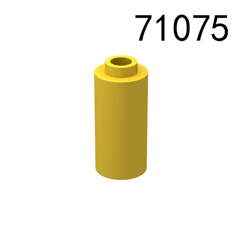 Item No: 71075 Brick, Round 1 x 1 x 1 2/3  Chinese Compatible with LEGO