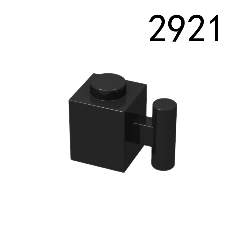 Item No: 2921 Brick, Modified 1 x 1 with Bar Handle  Alternate Item No: 28917 Chinese Compatible with LEGO